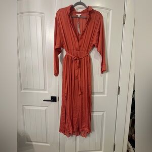 Topshop Coral Red Dress